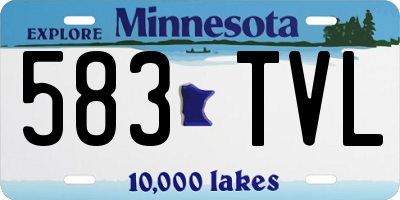 MN license plate 583TVL