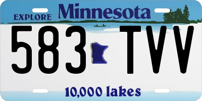 MN license plate 583TVV