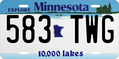 MN license plate 583TWG