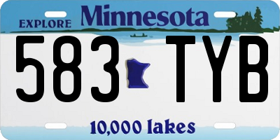 MN license plate 583TYB