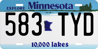 MN license plate 583TYD
