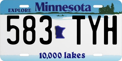 MN license plate 583TYH