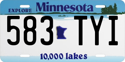 MN license plate 583TYI