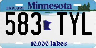 MN license plate 583TYL