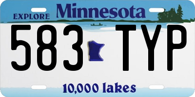 MN license plate 583TYP