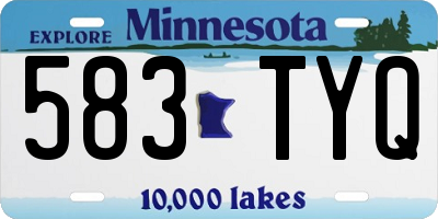 MN license plate 583TYQ