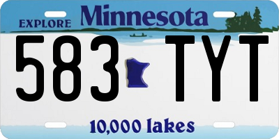 MN license plate 583TYT