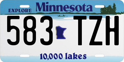 MN license plate 583TZH