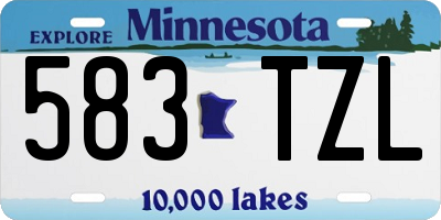 MN license plate 583TZL