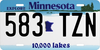 MN license plate 583TZN