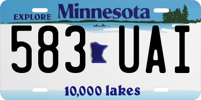 MN license plate 583UAI