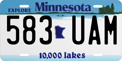 MN license plate 583UAM
