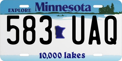 MN license plate 583UAQ