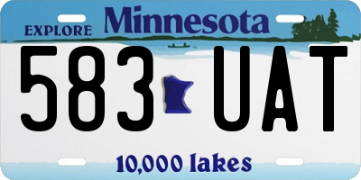 MN license plate 583UAT
