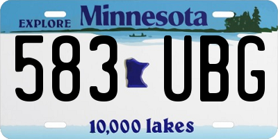 MN license plate 583UBG