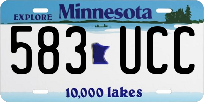 MN license plate 583UCC
