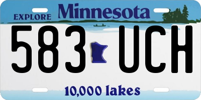 MN license plate 583UCH