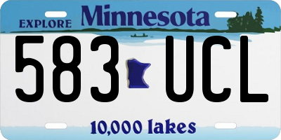 MN license plate 583UCL