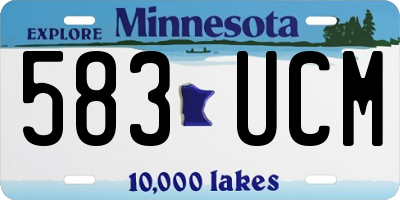 MN license plate 583UCM