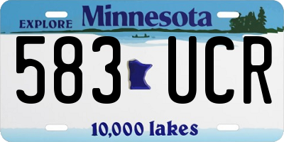 MN license plate 583UCR