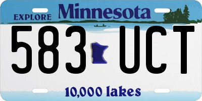 MN license plate 583UCT