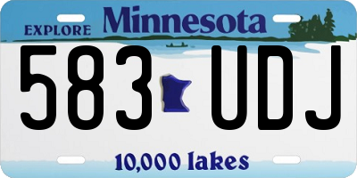 MN license plate 583UDJ