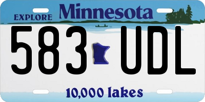 MN license plate 583UDL