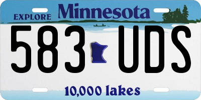 MN license plate 583UDS