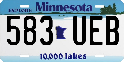 MN license plate 583UEB