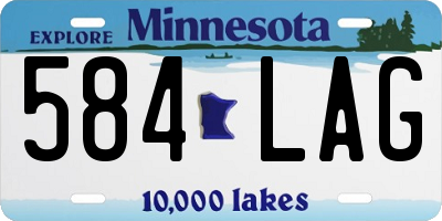 MN license plate 584LAG