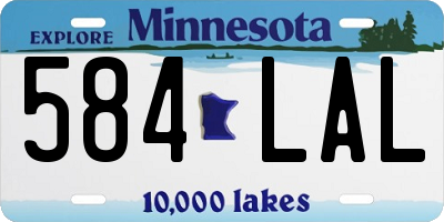 MN license plate 584LAL