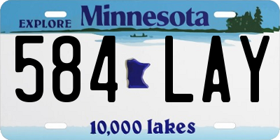 MN license plate 584LAY