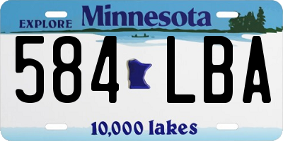 MN license plate 584LBA