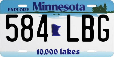 MN license plate 584LBG