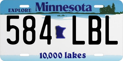 MN license plate 584LBL
