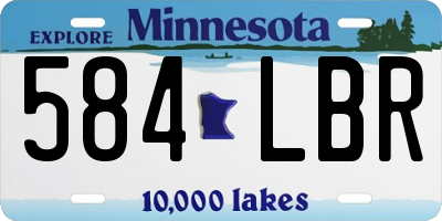 MN license plate 584LBR