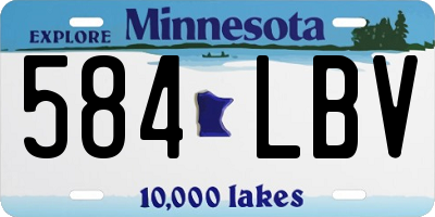 MN license plate 584LBV
