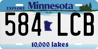 MN license plate 584LCB