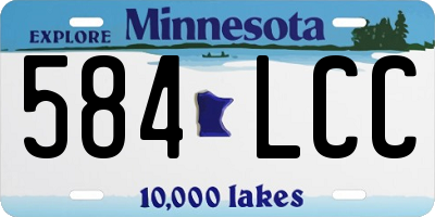 MN license plate 584LCC