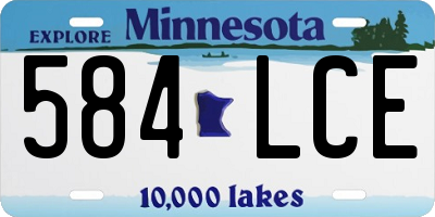 MN license plate 584LCE