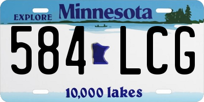 MN license plate 584LCG