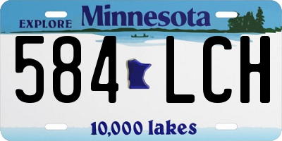 MN license plate 584LCH