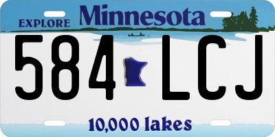 MN license plate 584LCJ