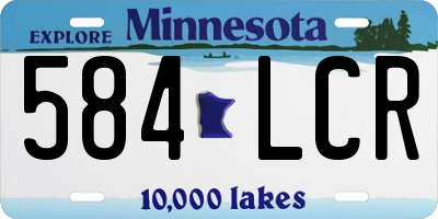 MN license plate 584LCR