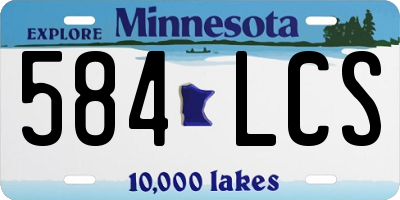 MN license plate 584LCS
