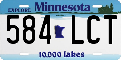 MN license plate 584LCT