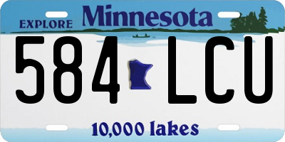 MN license plate 584LCU