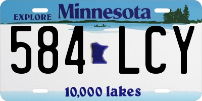 MN license plate 584LCY