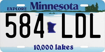 MN license plate 584LDL