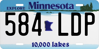 MN license plate 584LDP